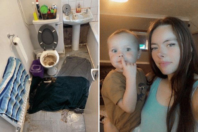 Young mum, 22 horrified as Norwich council flat floods with ‘thick brown’ human waste