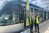 Tram operator NET took part in 'try a tram' and 'try a bus' days for SEND students. Photo: Submitted