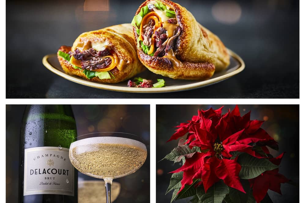 M&S Sparks customers can earn up to £15 in festive rewards this Christmas by shopping for eligible drinks, flowers and café treats. Photos by Marks and Spencer.