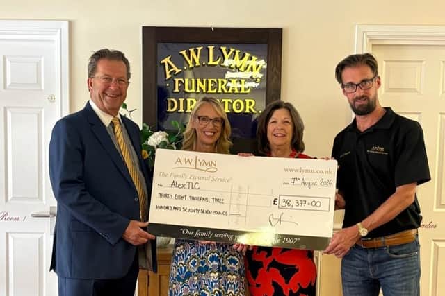 A.W. Lymn has raised tens of thousands of pounds for Alex TLC