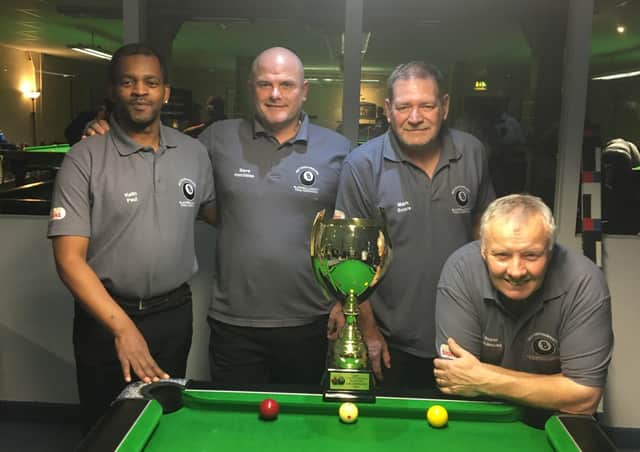 The Notts blackball pool quartet who won the national title.