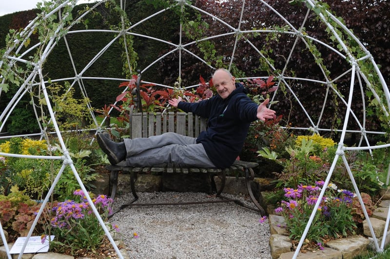 Mark Walker on the Horticap garden entitled Our Support Bubble.