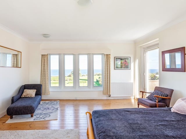 One of the house bedrooms - this one with a sea view.