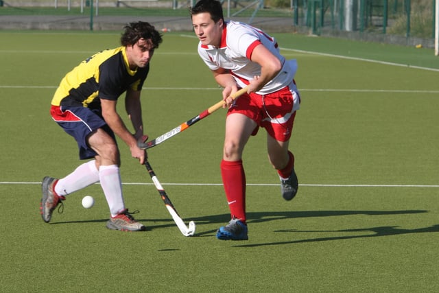 Hockey action from Halifax's clash with Hull University. Pic: Charles Round
