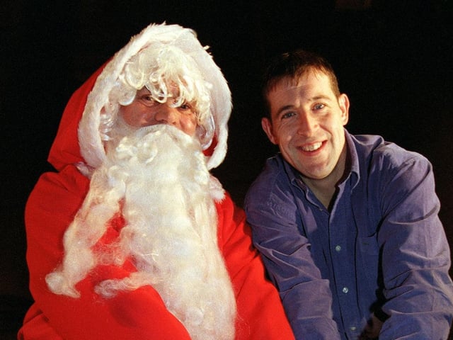 The Morley Christmas lights switch on was in safe hands in December 1998. Leeds United goalkeeper Nigel Martyn did the honours.