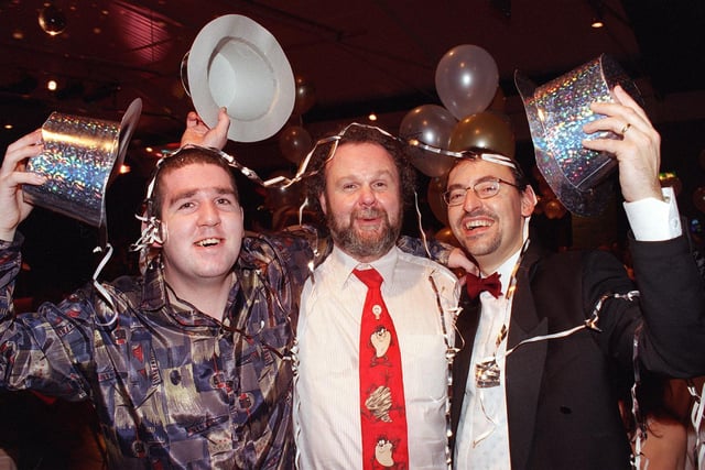 Lowther Pavillion party, 1999. From left, Peter French, Tony French and Peter Bourhill.
