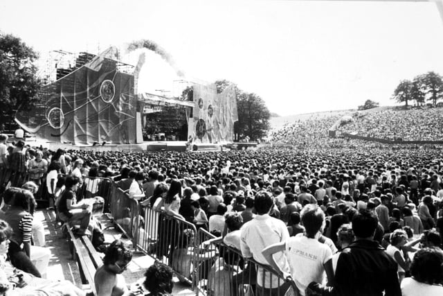 The Rolling Stones concert at Roundhay Park in July 1982.