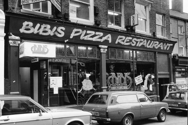 Bibis pizza restaurant on Mill Hill in the city centre pictured in September 1982.