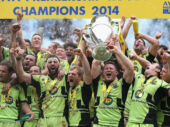 Saints took the Travis Perkins name all the way to Twickenham to win the Premiership title in 2014