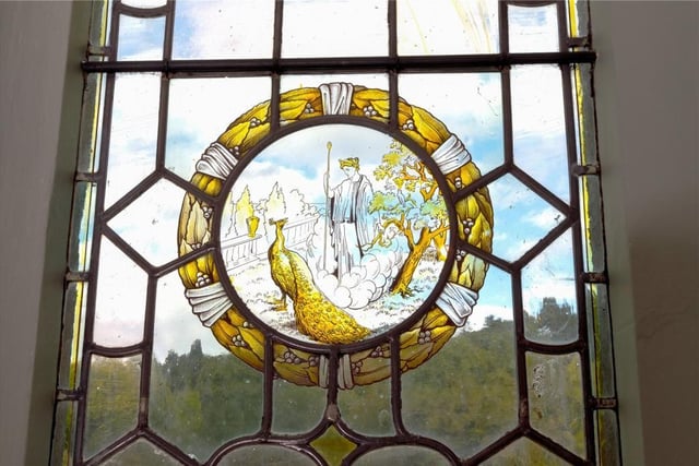 One of the stained glass windows. Photo by Savills