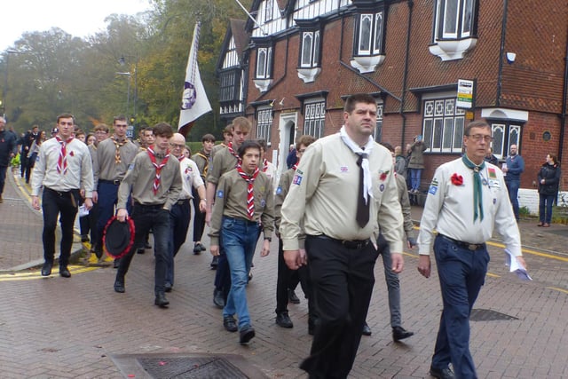 Remembrance Sunday parade in Tring