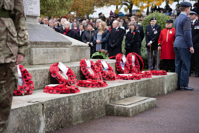 Wreaths were placed at the War Memorial in Hemel Hempstead