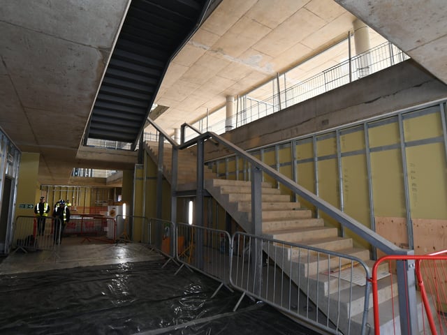 Inbside the under construction ARU Peterborough. EMN-211122-115155009