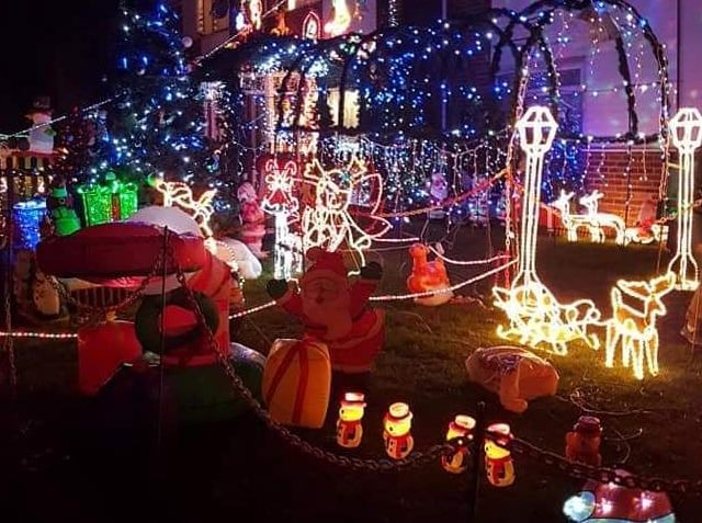 A view of the lights from previous years.
