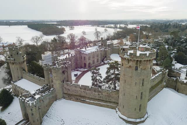 Warwick Castle in the winter.