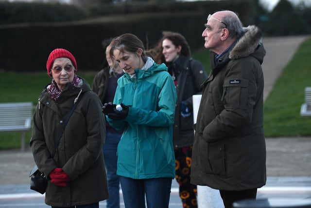 Around 100 people joined the vigil at MK Rose on Saturday