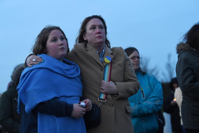 Residents were invited to join the vigil and 'stand in solidarity' with the people of Ukraine