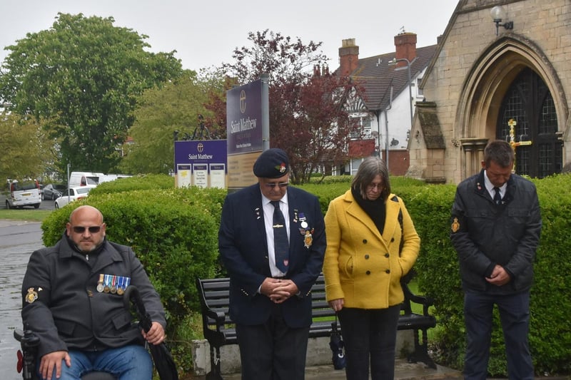 Two minutes silence was held at the memorial in Skegness.