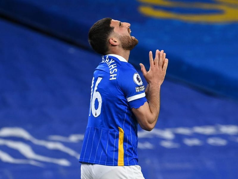 Looked the most likely of all the Brighton attackers to make something happen. Good on the ball and looks fit and strong. replaced by Tau on 73.