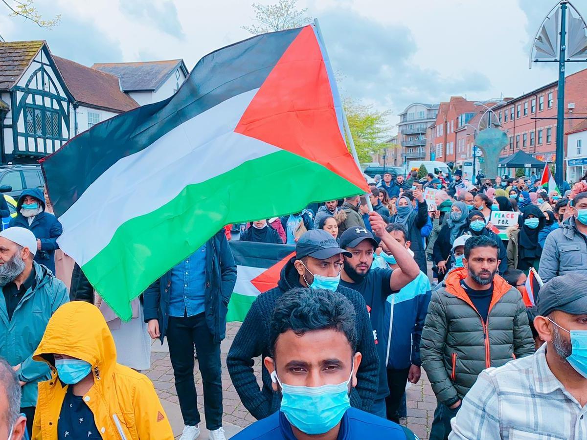 Protestors in the High Street