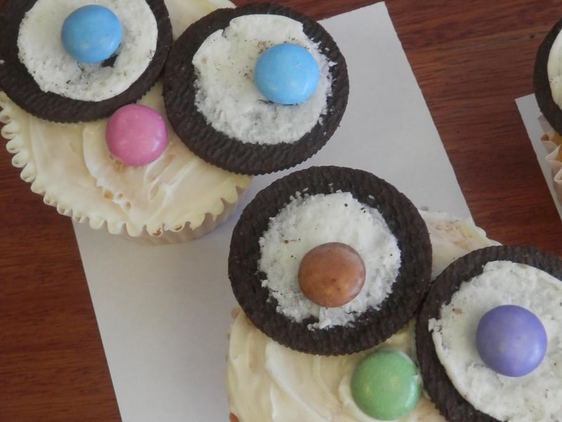 Owl cakes were made in cookery lessons