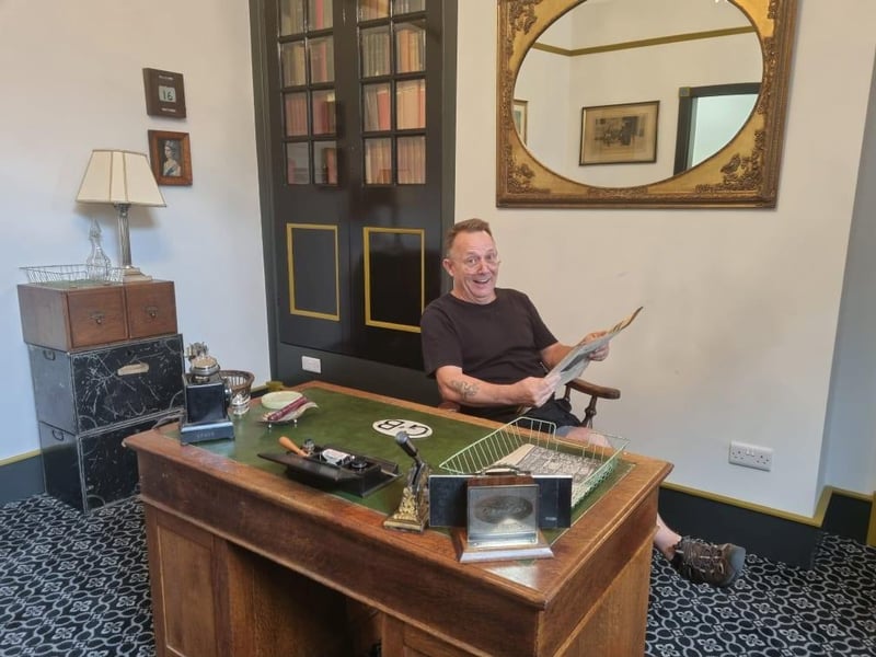 Owner Gary Bangham sat in the former Judge's Room that he renovated, which is part of the historic uniqueness of the venue.