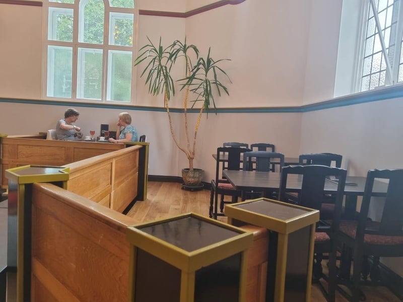 Customers can enjoy a coffee near the former dock.