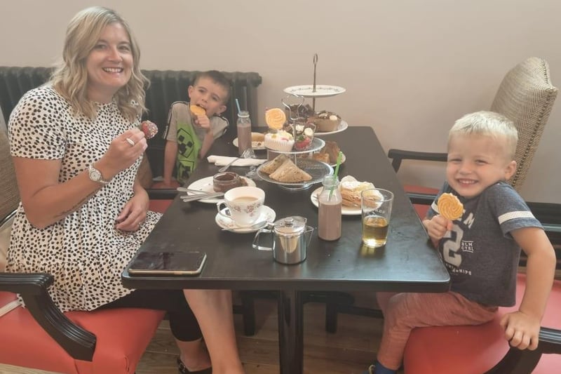 Stephanie Morrison of Skegness took her children along for a Willy Wonka themed afternoon tea.