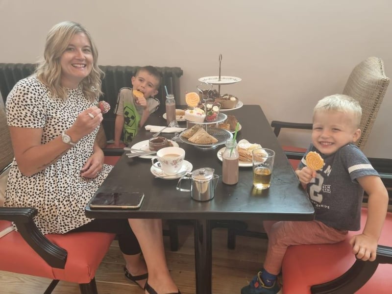 Stephanie Morrison of Skegness took her children along for a Willy Wonka themed afternoon tea.
