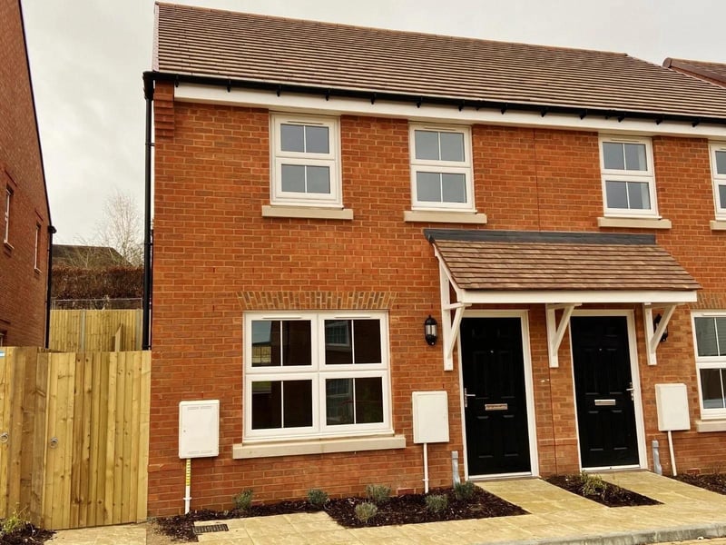 A two bed terraced house in Clementina Crescent, Haywards Heath is available under shared ownership priced at £124,250