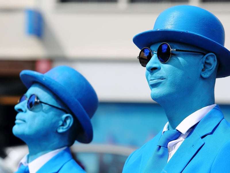 A pair of colourful customers