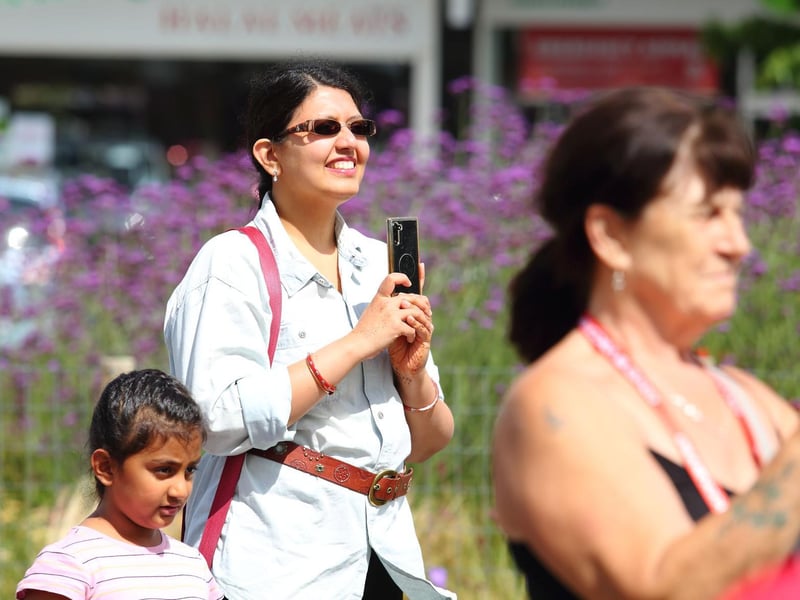 Onlookers of all ages enjoy the spectacle