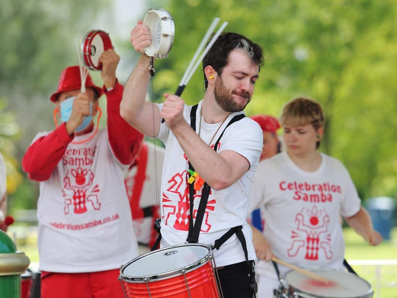 Celebration Samba wowed everyone with their high energy carnival beats
