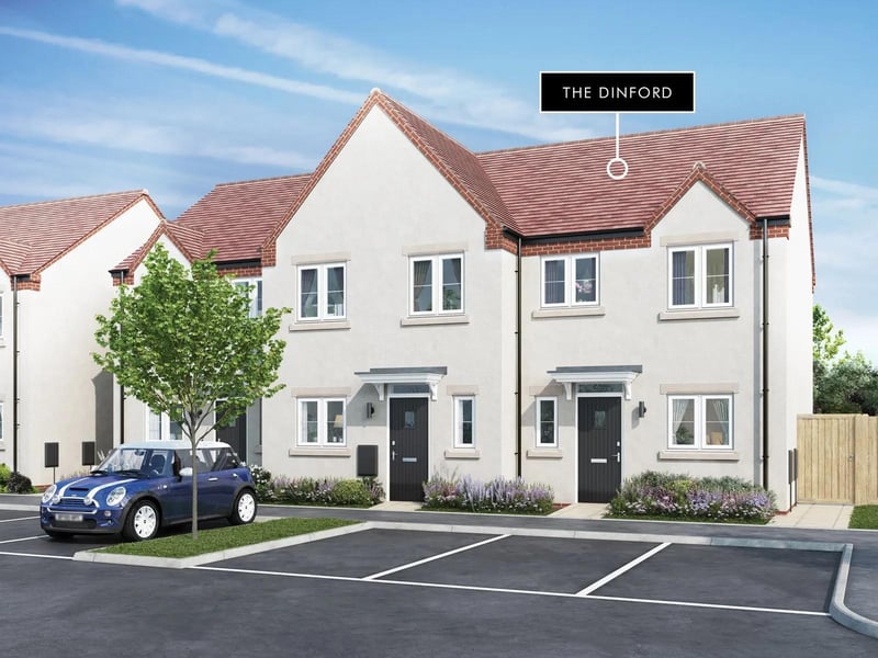 'The Dinford,' a two bed semi-detached house for sale at Hayley Road, Lancing priced £325,000