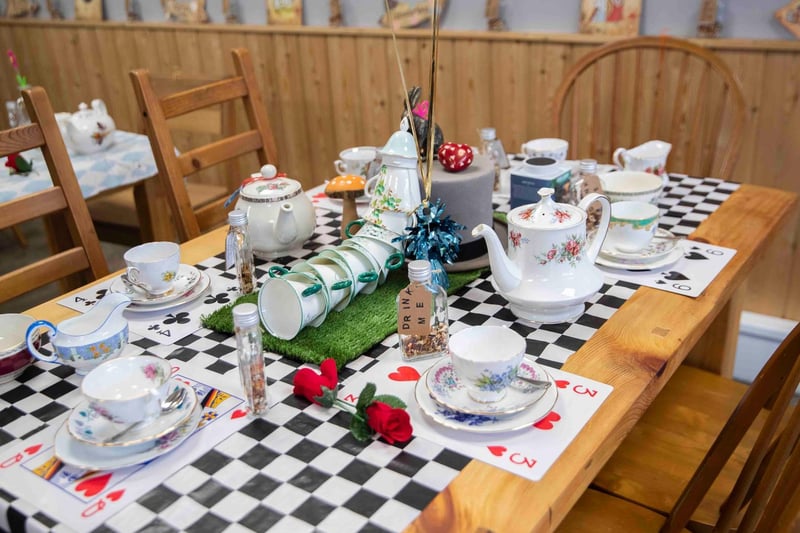The 'Alice In Wonderland' themed grand opening of 'The Place To Bee' retro cafe and sweet shop in Kingsthorpe on Thursday, September 16 2021.