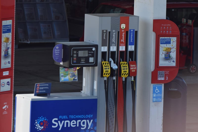 The pumps at a petrol station in Eastbourne. Picture from Dan Jessup SUS-210924-134956001