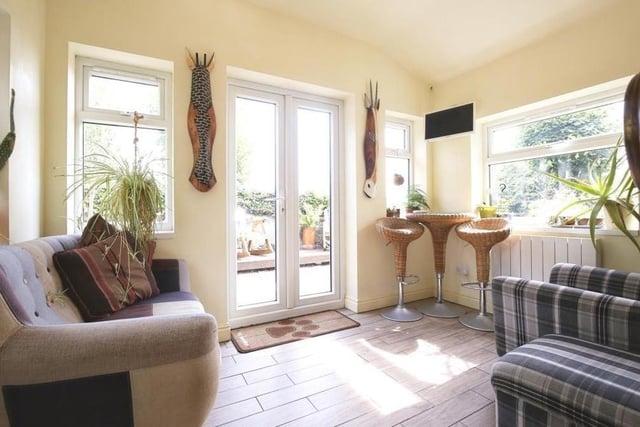 Next stop is the summer room or garden room, which is a lovely addition to the £435,000 property. French doors open out to the garden, while windows on three sides enable you to soak up the stunning views.