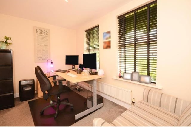 This study or office is a classy, well presented retreat, situated towards the front of the house. There is additional office space on the first floor.