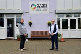 Oasis Community Centre and Church have won Best UK Social Prescribing Project at the Social Prescribing UK awards, pictured from left are volunteer gardener Mark Evans and Church pastor and centre manager Steve Williams.