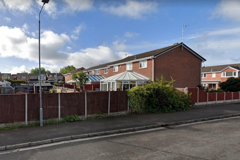 This consists of the northern area of the Gateford estate in Worksop, between Carlton Road and Gateford Road. The average property price in this area last year was £182,000.