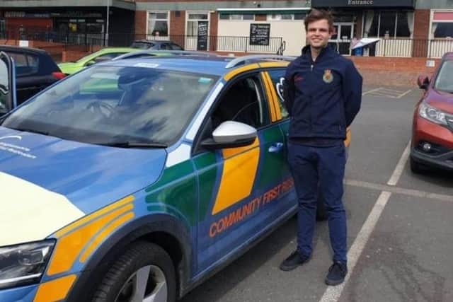 Dr Ed Robinson volunteering with North Nottinghamshire Community First Responders