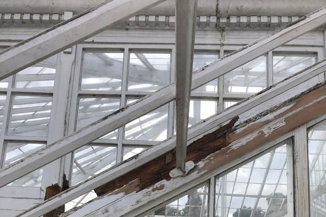 The interior of the Glasshouse before work was carried out.