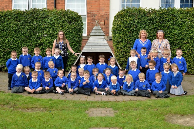 Pupils and teachers at Langold Dyscarr Community School.