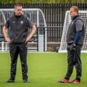Assistant manager Craig Rouse (left) and boss Craig Parry know Worksop face a big test this weekend. Pic by Lewis Pickersgill.