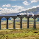 The Ribblehead Viaduct on the Settle-to-Carlisle line.