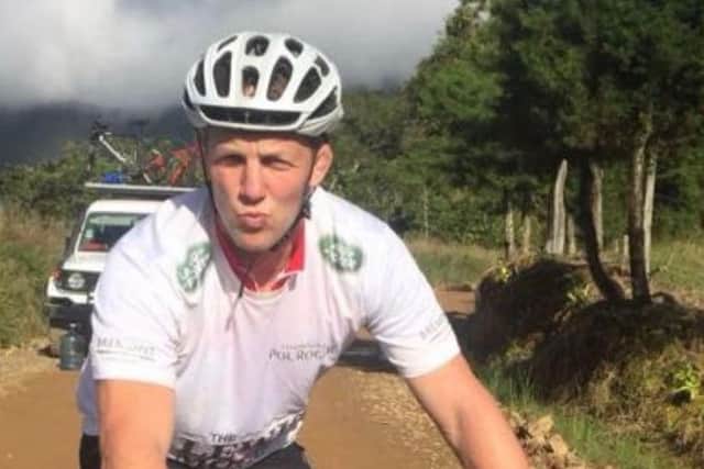Former England rugby captain Lewis Moody in training for the charity cycle ride that stops off in Worksop on June 15.