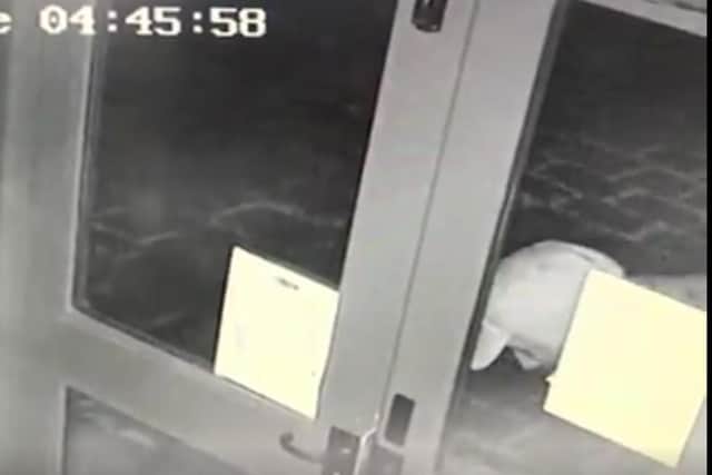 This burglar attempted to break into The Lock Gym & Fitness multiple times in one night
