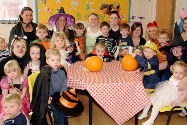 Staff and children at Treetops Nursery dive into the spooky spirit for their Halloween fancy dress party at Celtic Point