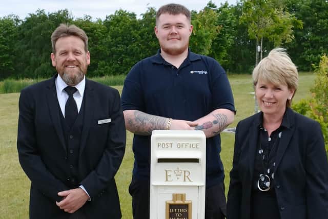 A new memorial post box which allows people to send ‘Letters to Heaven’ to their loved ones has been installed at Babworth Crematorium.