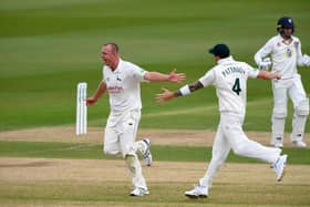 Luke Fletcher took 66 wickets during the County Championship season. (Photo by Stu Forster/Getty Images)